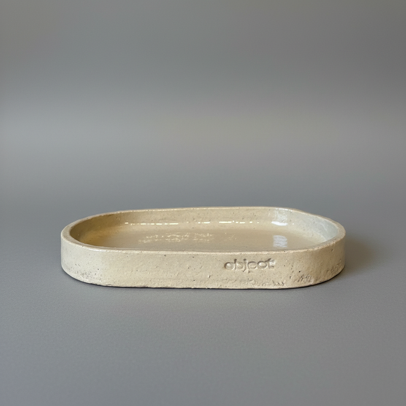 Beige Brown Liesl schaal ovaal