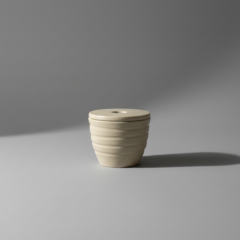 Beige Brown Sugar Pot