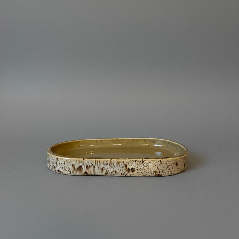 Beige Liesl schaal ovaal
