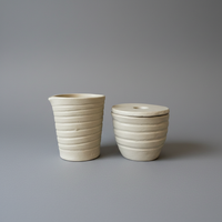 Beige Milk and Sugar Pot Set