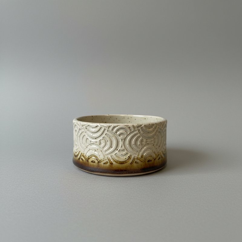 Brown bowl professional studio shot