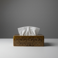 Brown tissue holder studio image